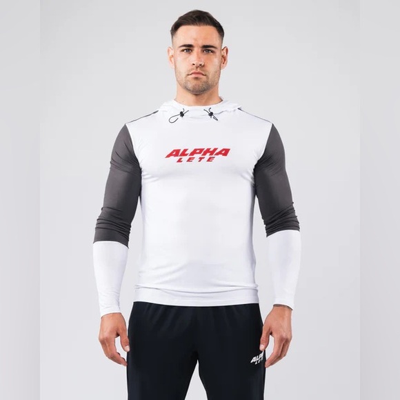 Alphalete White and Black Men's Shirt - Picture 1 of 7